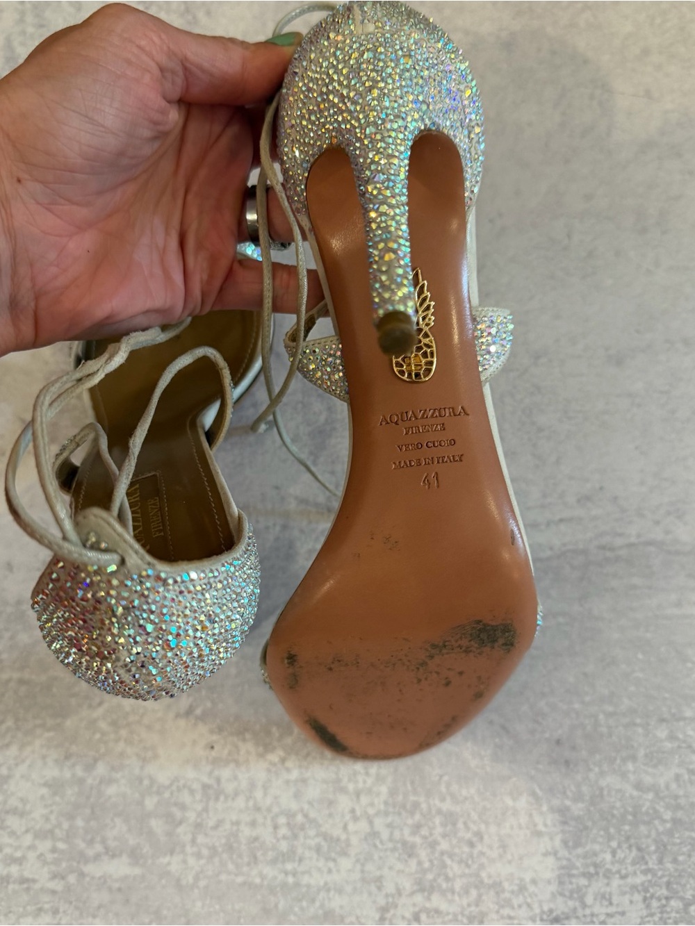 Aquazurra Linda crystal heels - Picture 6 of 7